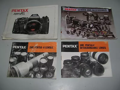 Pentax Super A1 Camera Manual & SMC Lenses Assorted Manuals As Shown Condition • $45