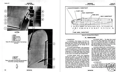 Consolidated B-24 Liberator Maintenance Manual 1940's WW2 Archive RARE DETAIL • $11.77