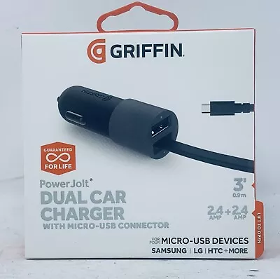 Griffin PowerJolt Dual Car Charger With Micro USB Connector - New & Free Ship! • $5.99