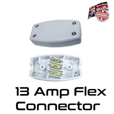13 Amp In Line Connector Box 3 Terminal Flex Joint Cable Wire Mains *UK Seller* • £3.45