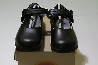 Umi *caelyn*girls Black Leather Mary Jane Shoes Uk 12 Jnr Eu 31 • £10