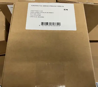 $104.95 • Buy Pokemon Shining Fates Pikachu V Case Factory Sealed New (6 Boxes)