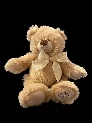 Baby Ganz My First Teddy Bear Tan  With Ribbon 9” Plush Excellent Condition • $12.95