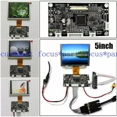 VGA AV Lcd Controller Driver Board + 5inch AT050TN22V.1 640x480 LCD Screen Kit • $43.68