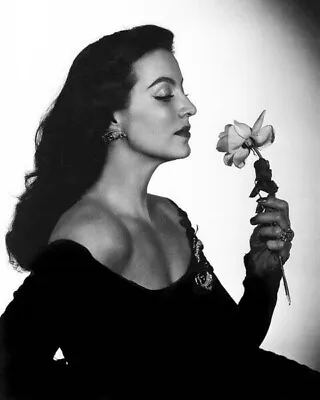 Maria Felix Stunning Portrait In Black Dress Holding A Rose 24x36 Poster • $29.99
