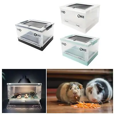 Reptile Feeding Box Hamster Breeding Cage Pet Terrarium Tank For Frog • £30.36