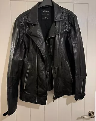 All Saints Kushiro Leather Biker Jacket Small Rrp £349 • £75