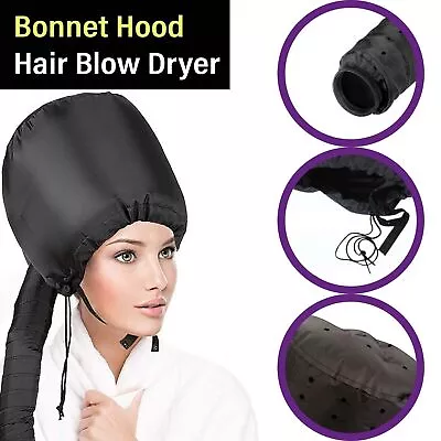 Professional Portable Soft Hair Drying Cap Bonnet Hood Hat Blow Dryer Attachment • £7.99