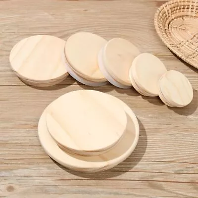 Wood Lids Airtight Canister Reusable Mason Jar Canning Cap Silicone Sealing Food • $13.14