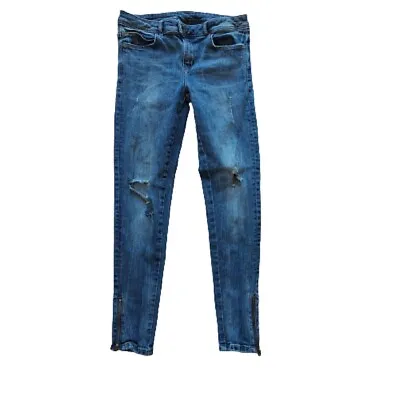Zara Womens Jeans Basic Z1975 Denim Blue Jeans Size 8 • $9.99
