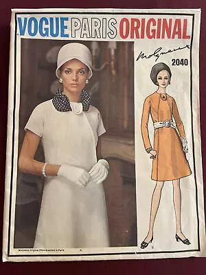 NOS VTG Vogue Paris Original Molyneux #2040 Sz 12 Uncut Dress Pattern 1960s • $15.99