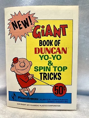 YO YO 1971 GIANT BOOK OF DUNCAN & SPIN TOP TRICKS Vintage Book Learn 37 Tricks! • $12.99