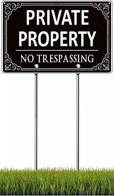 Private Property Sign No Trespassing Warning Posted Metal Security Signs Outdoor • $12.30