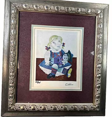 Pablo Picasso Print Maia With Sailor Doll 1938- Signed Hand Tipped Color 1954 • $149.95