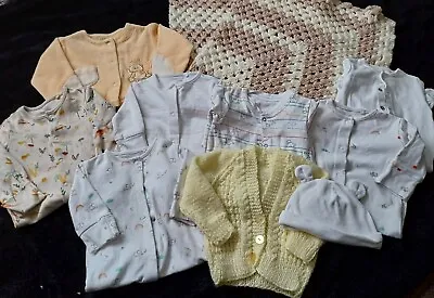  Unisex Babys  Clothes Bundle 0 To 3 Months By Next TU F&F Etc 10 Items  • £6