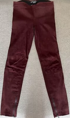 Shiraz Vince Cropped Stretch-Suede Leggings Size Medium • $280