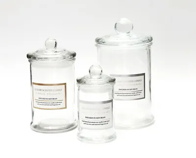$1.45 • Buy Container Storage Apothecary Glass Jars & Lid Candle Making Supplies 5oz FAST
