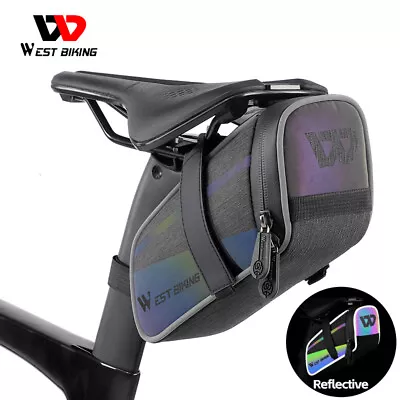 WEST BIKING Waterproof Bicycle Saddle Bag Road Bike Cycling Rear Seat Tail Bag • $14.38