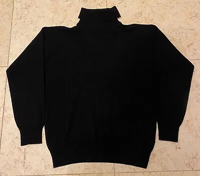 $21 • Buy Vintage Ton Reve Black Cashmere Turtleneck Size Medium
