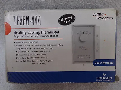 Vintage Emerson White Rogers Heating Cooling Home Thermostat 1E56N-444 • $21.99