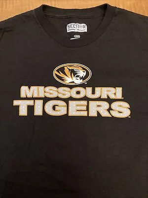 Missouri Tigers Majestic Logo T-Shirt Black Size Large New Without Tags • $15
