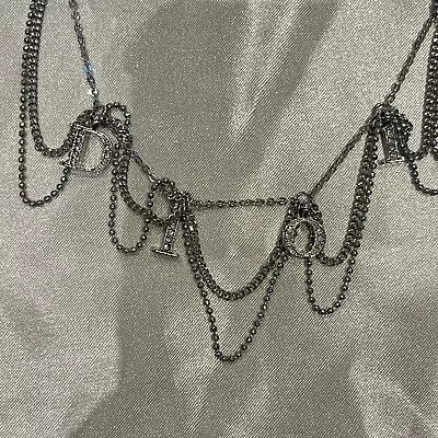 Christian Dior Silver Galliano Charms Crystals Necklace • £165