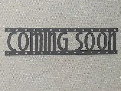 COMING SOON Movie Film Strip Wood Wall Word Sign Art Decor Movies Reel • $29.95