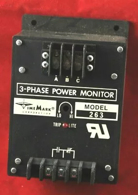 Time Mark 3 Phase Power Monitor C263 460 Vac 60hz New Old Stock • $49.95