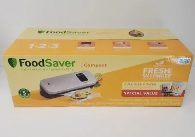$59.99 • Buy FoodSaver Vacuum Sealer Special Value Pack, Compact Machine With Bags NEW