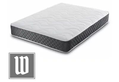 New Memory Foam Sprung Quilted Mattress. 3ft Single 4ft 4ft6 Double 5ft 6ft! • £61.61