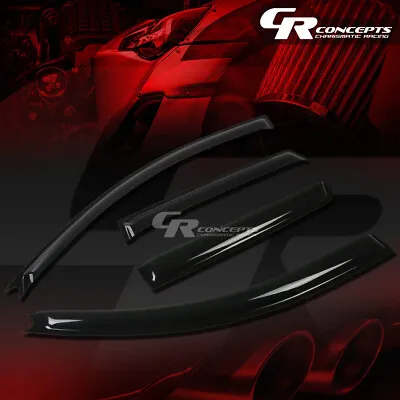 Smoke Tint Window Visor/wind Deflector Vent Rain Shade For 04-09 Mazda 3 Hb Bk • $36.88