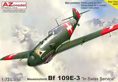 1/72 WW2 Fighter : Messerschmitt Bf-109E-3   [Swiss] #7664 : AZ MODELS • $16.05