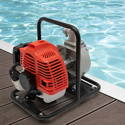 Water Pump 1  2-Stroke 1.7HP Gasoline Gas-Powered Semi-Trash Water Transfer Pump • $106.40