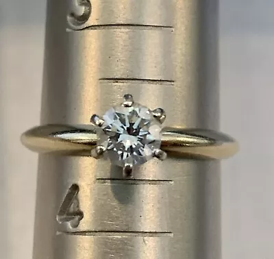 Vintage 14k Solid Gold Diamond Ring Diamond SI1 H-I Color  Estate • $479