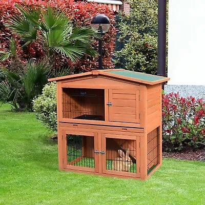 40 New A-Frame Wood Wooden Rabbit Hutch Small Animal House Pet Cage Chicken Coop • $99.88