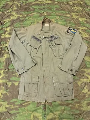 Vietnam War Jungle Fatigue Jacket  Poplin R/S Airborne Patches X Small Regular • $175