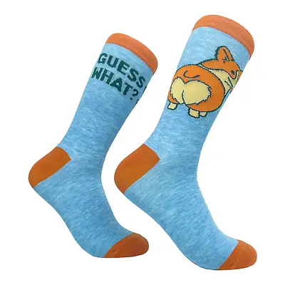 Youth Guess What Corgi Butt Socks Funny Small Breed Pret Puppy Dog Novelty • £14.24