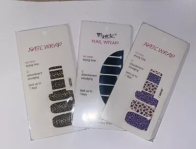 Nail Strips/stickers/wraps Nail Art Nail Foil Self Adhesive Lot Of 3 • $2.75