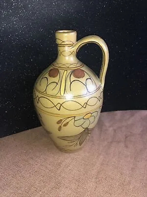 Vintage Decorate Pottery Rustic Olive Oil/flagon • £5