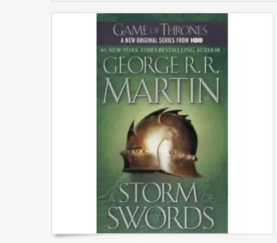 A Storm Of Swords Song Of Ice And Fire Book 3 George R R Martin Game Of Thrones • $7.40