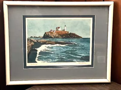 John Mosimen '' Cape Neddick'' Lighthouse 199/300 1970 • $150