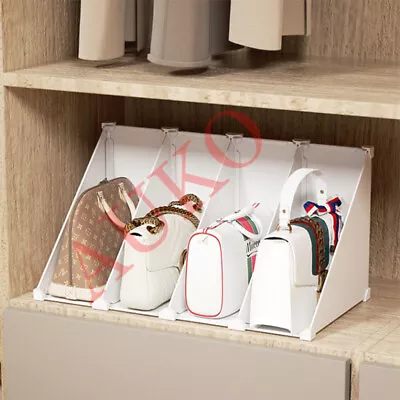 Folder Style Color Handbag Purse Bag Wardrobe Organizer Storage Rack Fit Space • $24.99