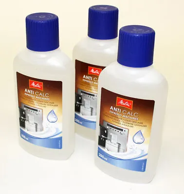 3 X Melitta Anti Calc Espresso Liquid Coffee Machine Descaler Cleaner  6638320x3 • £17.99