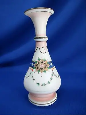 Antique English Bristol Glass Vase Hand-painted Enamels • $24.99