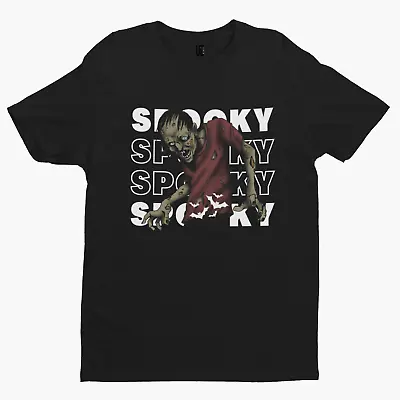 Spooky Zombie T-Shirt - Retro Film Comedy Movie Cool Gift Horror Halloween • £10.79