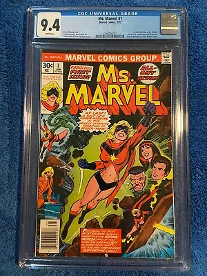 Ms Marvel #1 Cgc 9.4 W (1977) High Grade Bronze Age Key Carol Danvers • $25