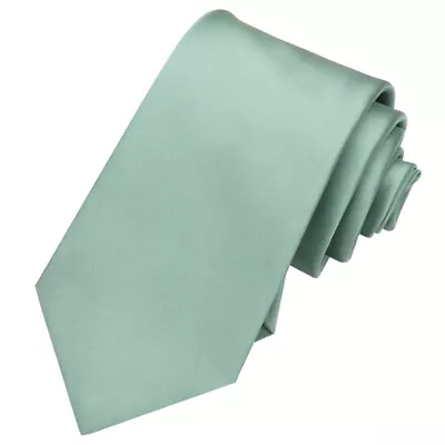 Men's Sage Green Tie Dusky Green 8.5cm Width Standard Mens Necktie • £6.99