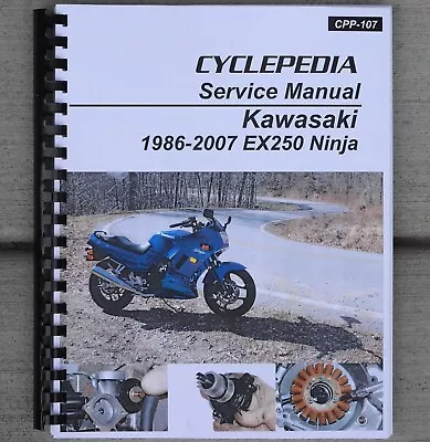 1986-2007 Kawasaki Ninja 250 EX250 SERVICE & REPAIR MANUAL • $32.95