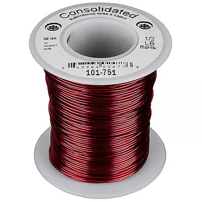 Consolidated 20 AWG Magnet Wire 1/2 Lb. 160 Ft. • $35.24