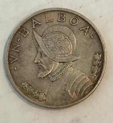 1934 Republica De Panama VN Balboa .900 Silver Coin  K23 • $20.50